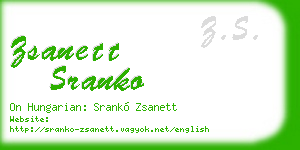 zsanett sranko business card